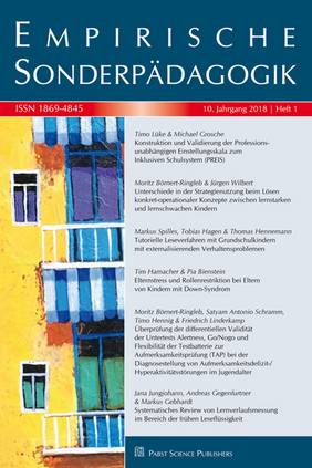 Empirische Sonderpädagogik 2018-1